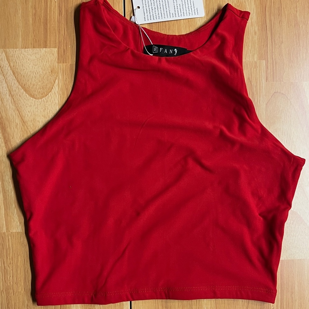 Red Women's Crop Top
